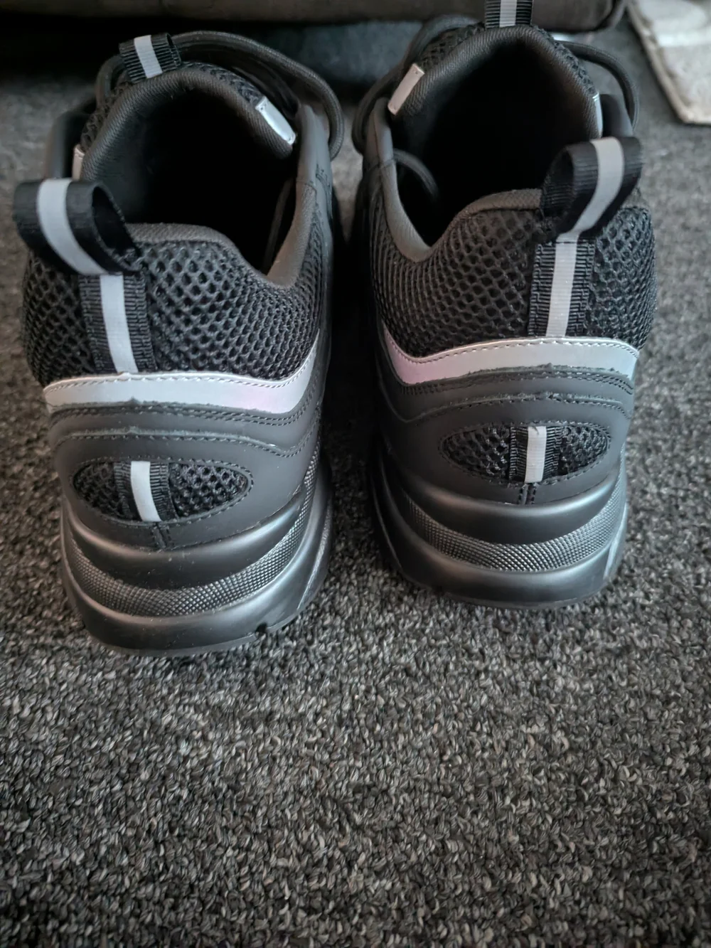 Dior Black Athletic Sneakers with Silver Trim